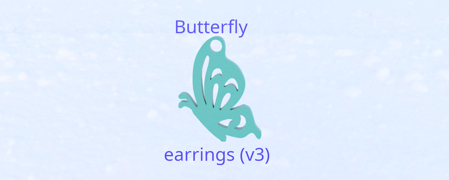 Butterfly earrings (v3)