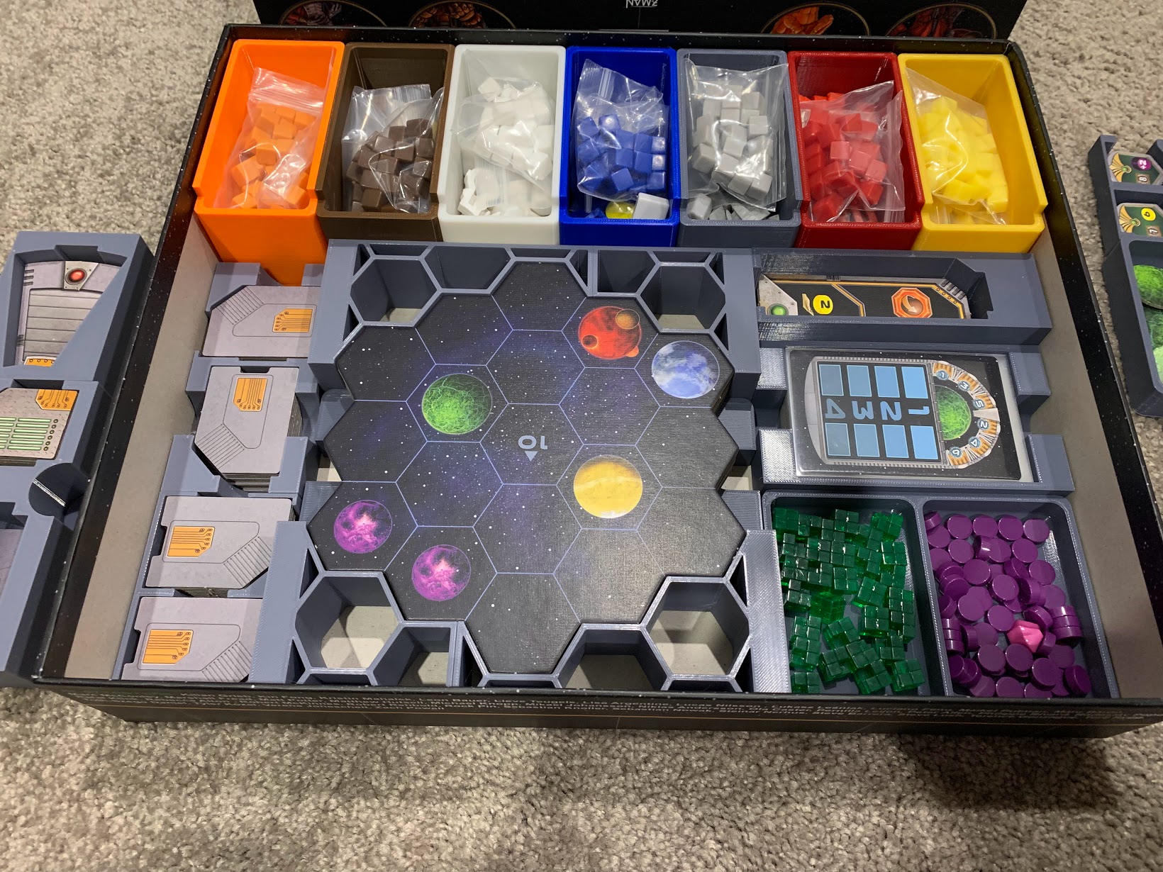 Gaia Project boardgame organizer (sleeved edition)