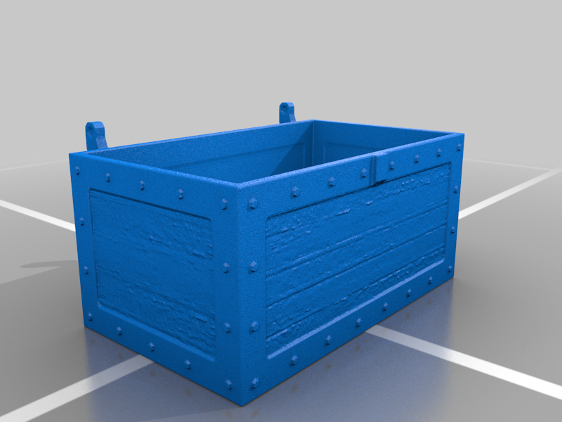Miniatura 2 do modelo 3D Treasure Chest with Functional Hinge