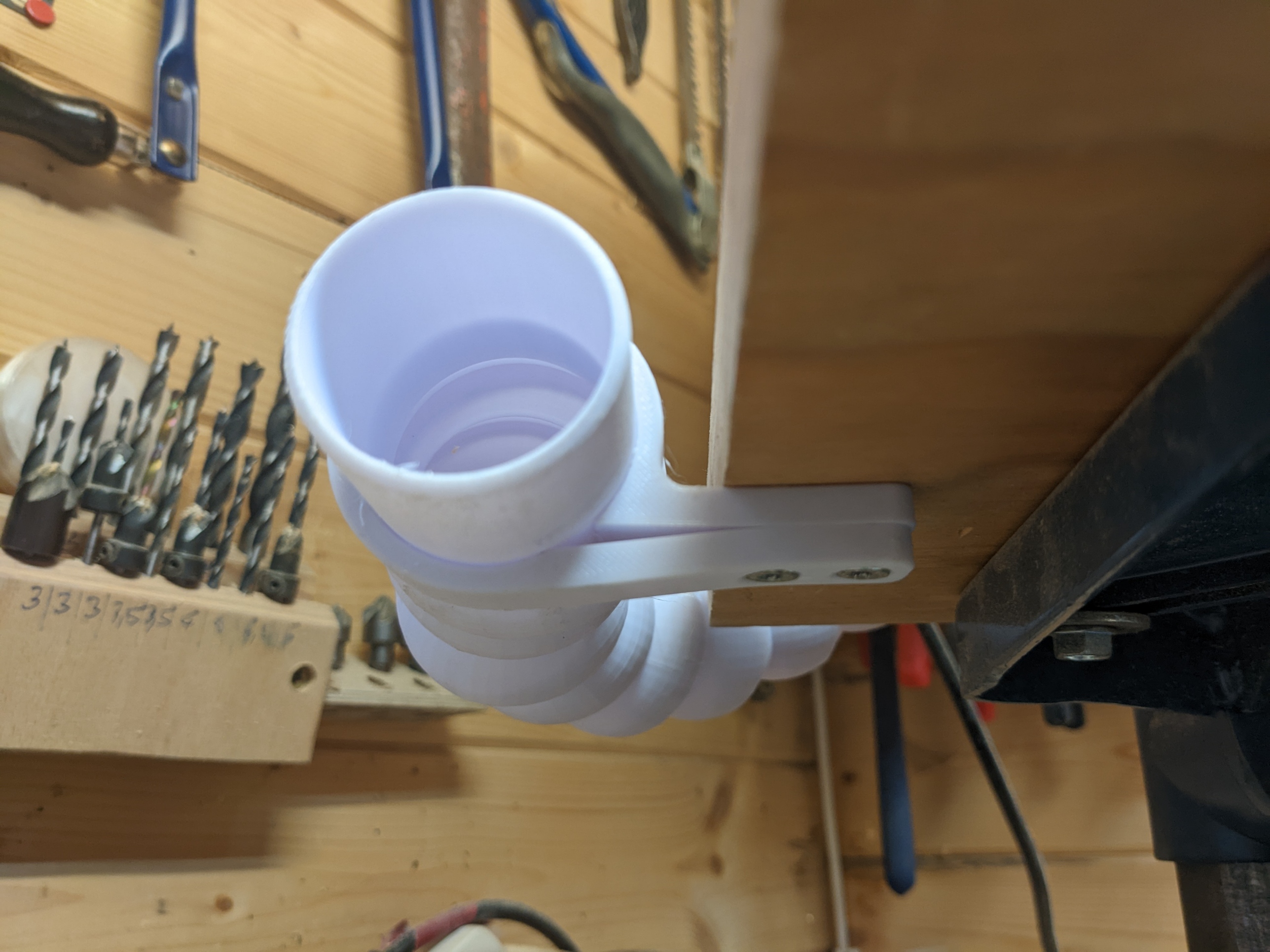 40mm Vacuum drillpress hose - Holder 3D model thumbnail