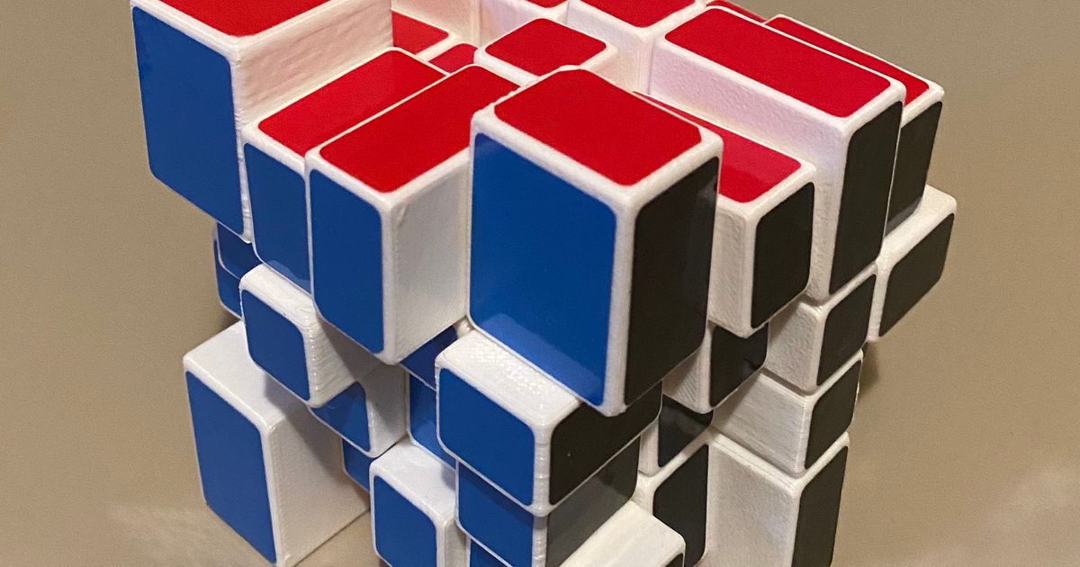 Mirror 4x4 Rubik's Cube Puzzle by Shasta's Designs | Download free STL ...