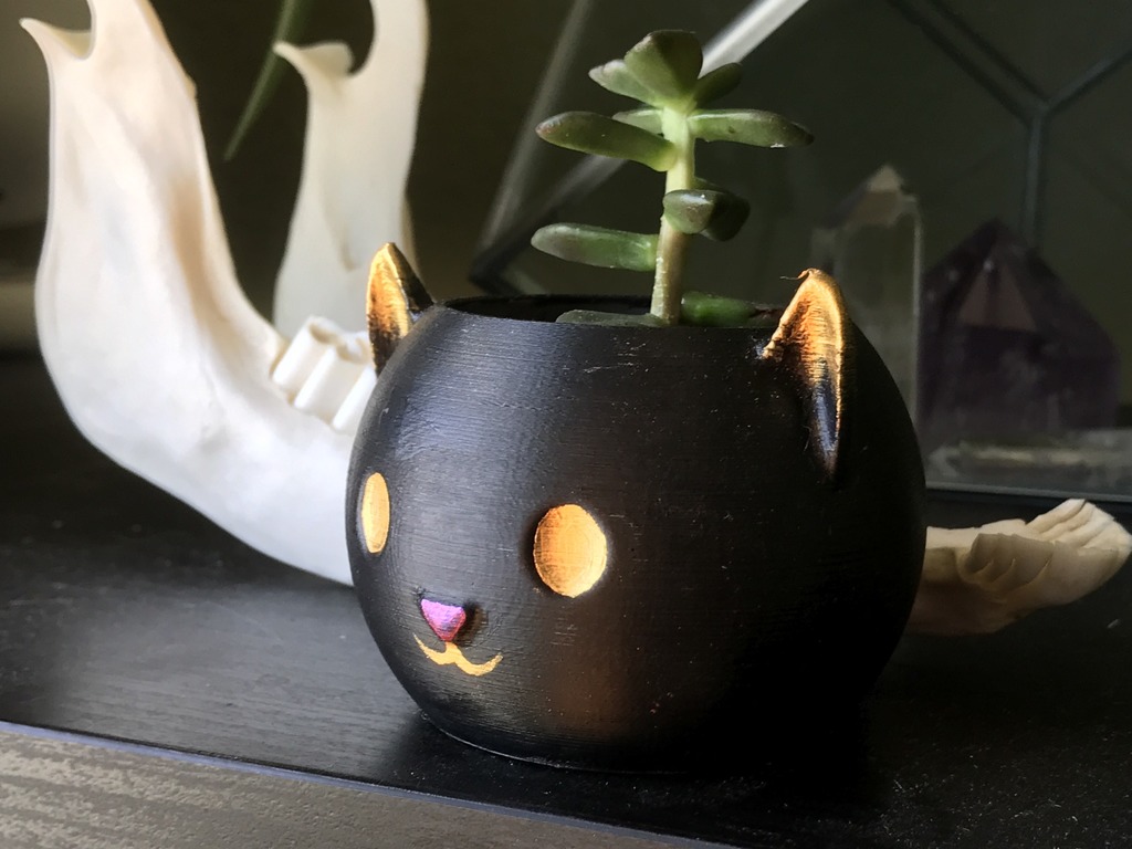 Cat Planter 3D model thumbnail