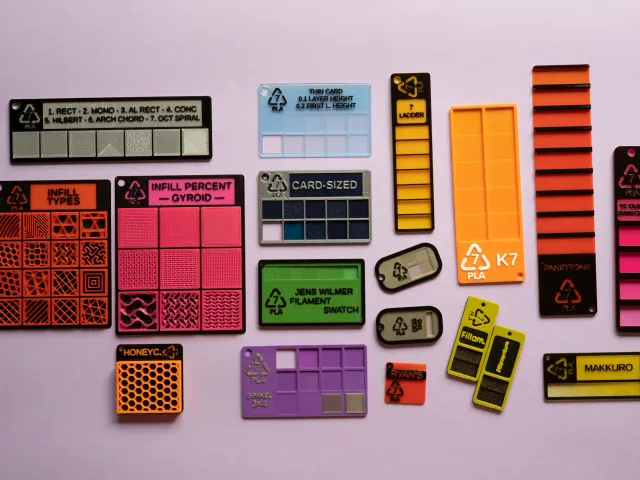 Swatch + Modifiers - Filament/Infill - Customizable OpenSCAD