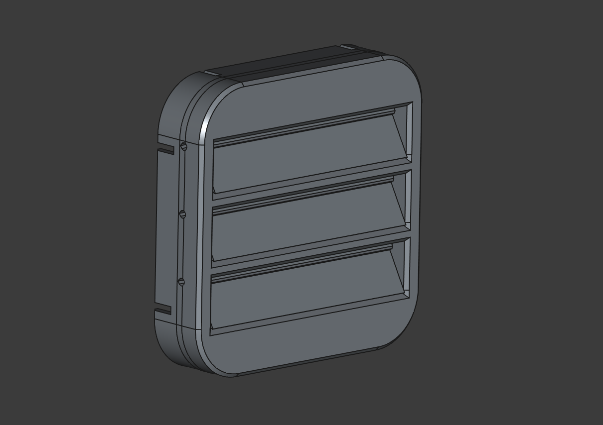 Creality K1/K1C Back Fan Cover with Fins