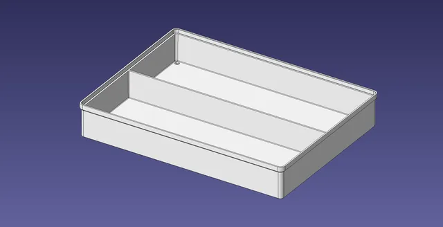 3x4 units, half height, 2x1 grid Stackable Insertbox