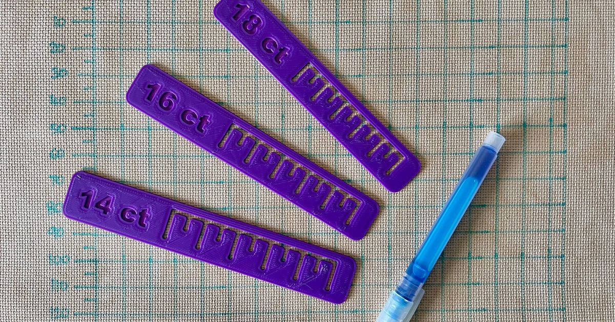 Cross stitch grid rulers by olivvybee Download free STL model