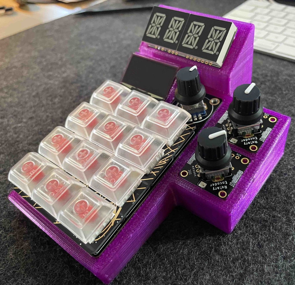 Adafruit Macropad Rp2040 Case Extra Encoders And Display By Juanonjuan Download Free Stl 1917