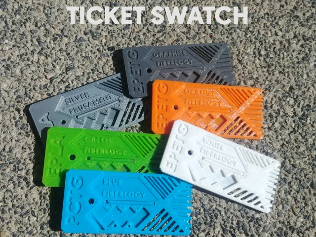 Customizable Filament Ticket Swatch