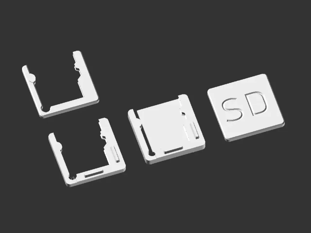 μSD card storage clip by Jack | Download free STL model | Printables.com