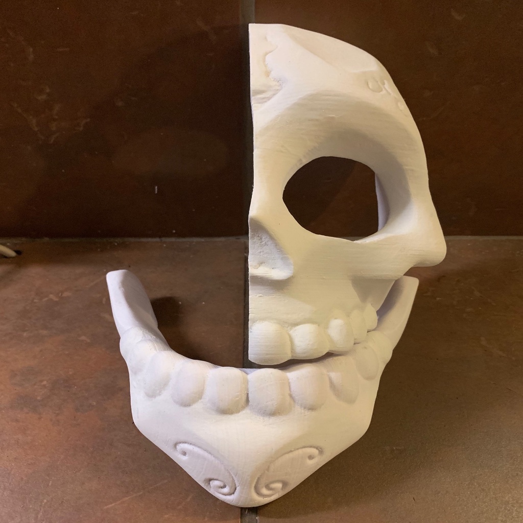 Transparent Mask Skeleton 1/2 Faceprint Day of the Dead main image 1