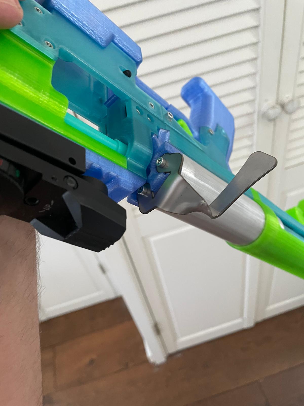 Metal bolt handle and mount for Silly's Cynthia