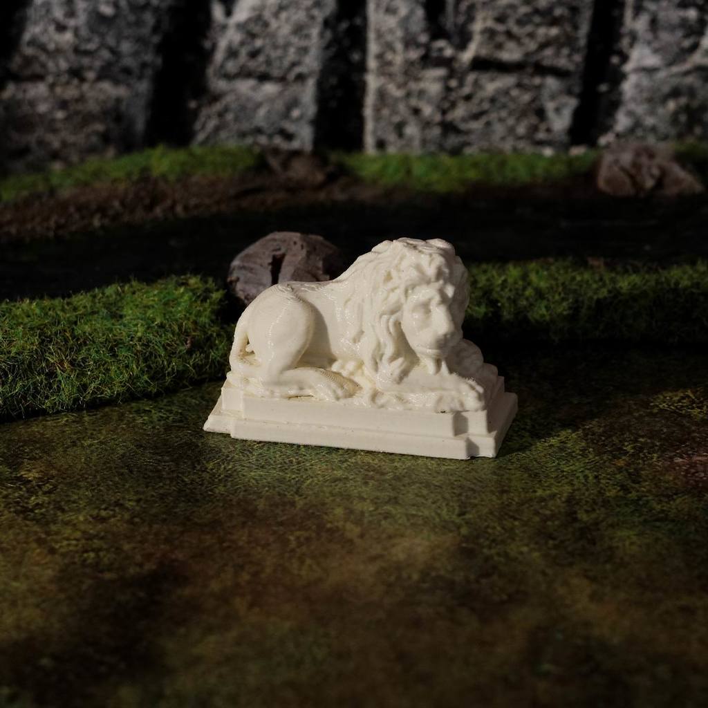 Lion statue (Supportless, FDM-friendly) — 3