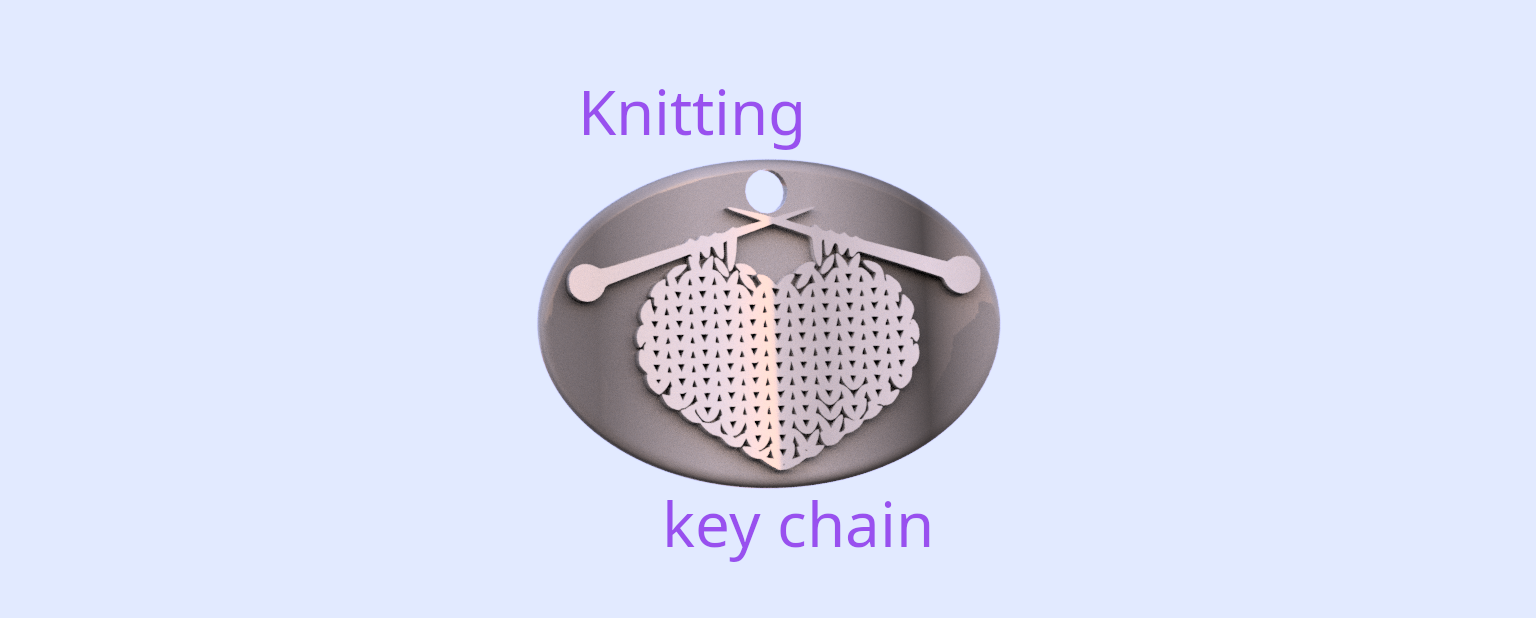 Knitting key chain