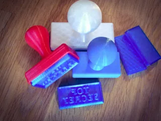 Free STL file Replaceable customizable stamp with handle 🔧・3D printer  model to download・Cults