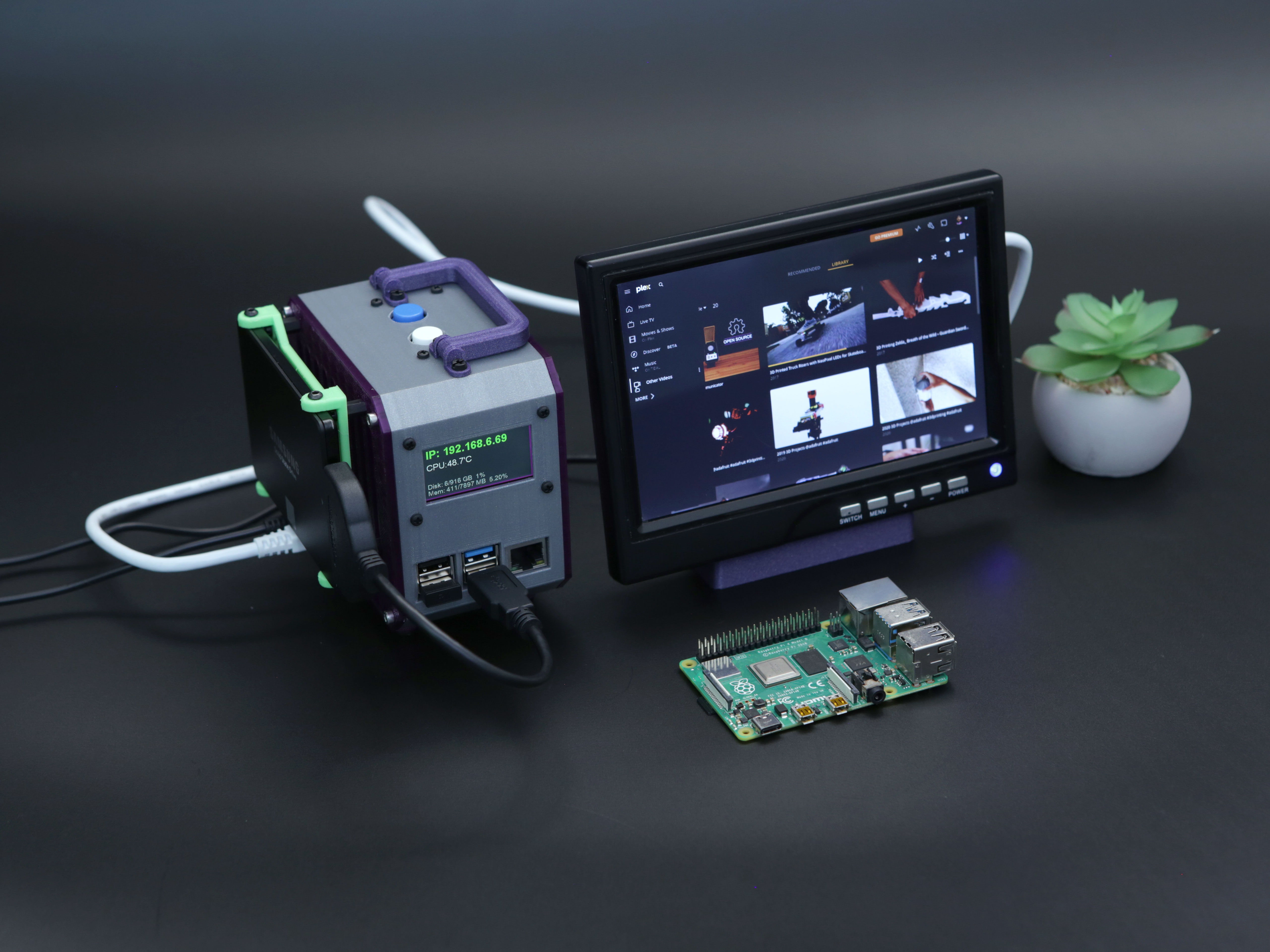 Raspberry Pi Media Server by Adafruit | Download free STL model ...