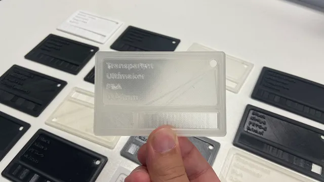 Filament Sample Card 85x55mm (Business Card Size)