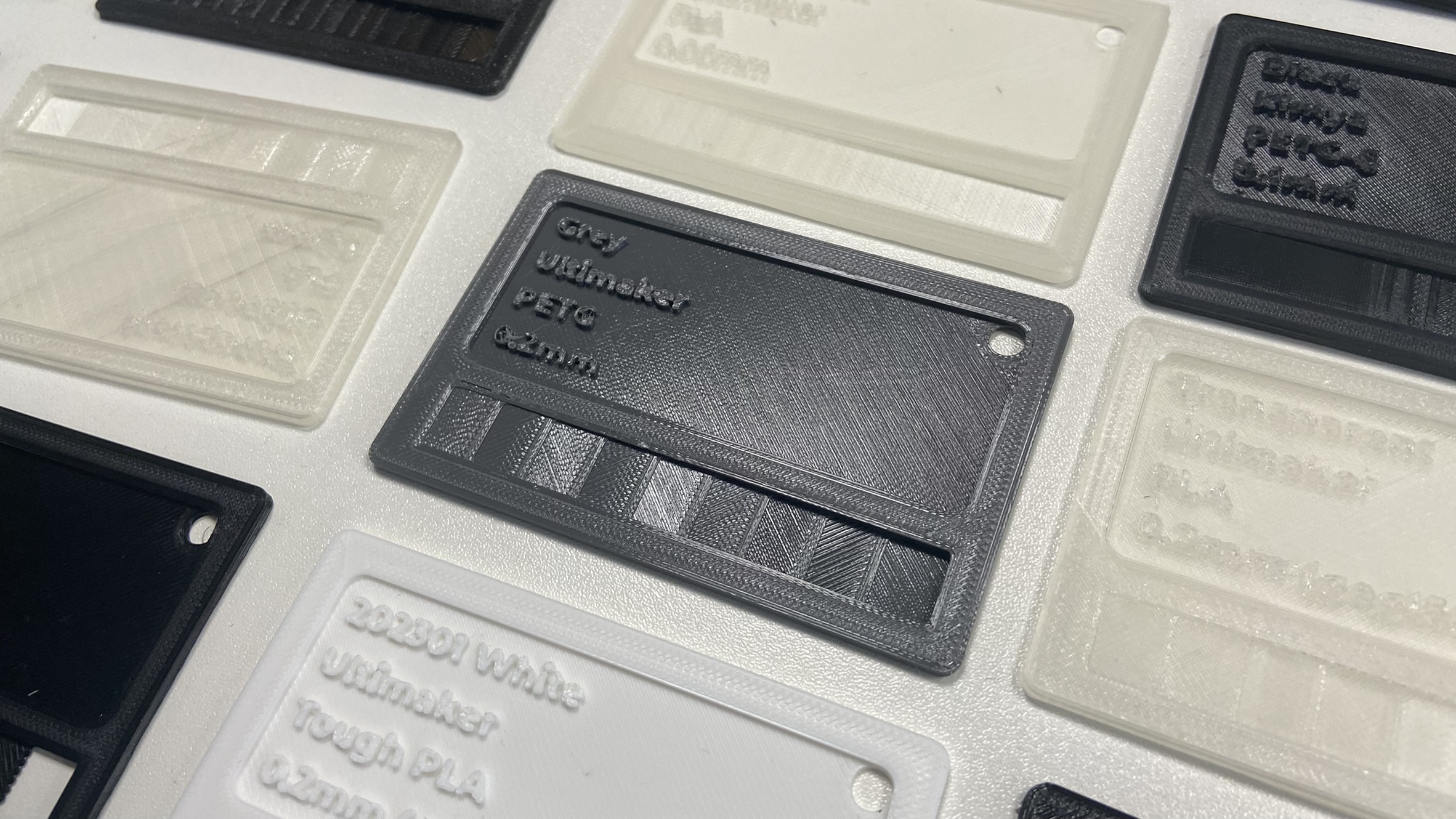 Filament sample card 85x55mm business card size by fabianholzer