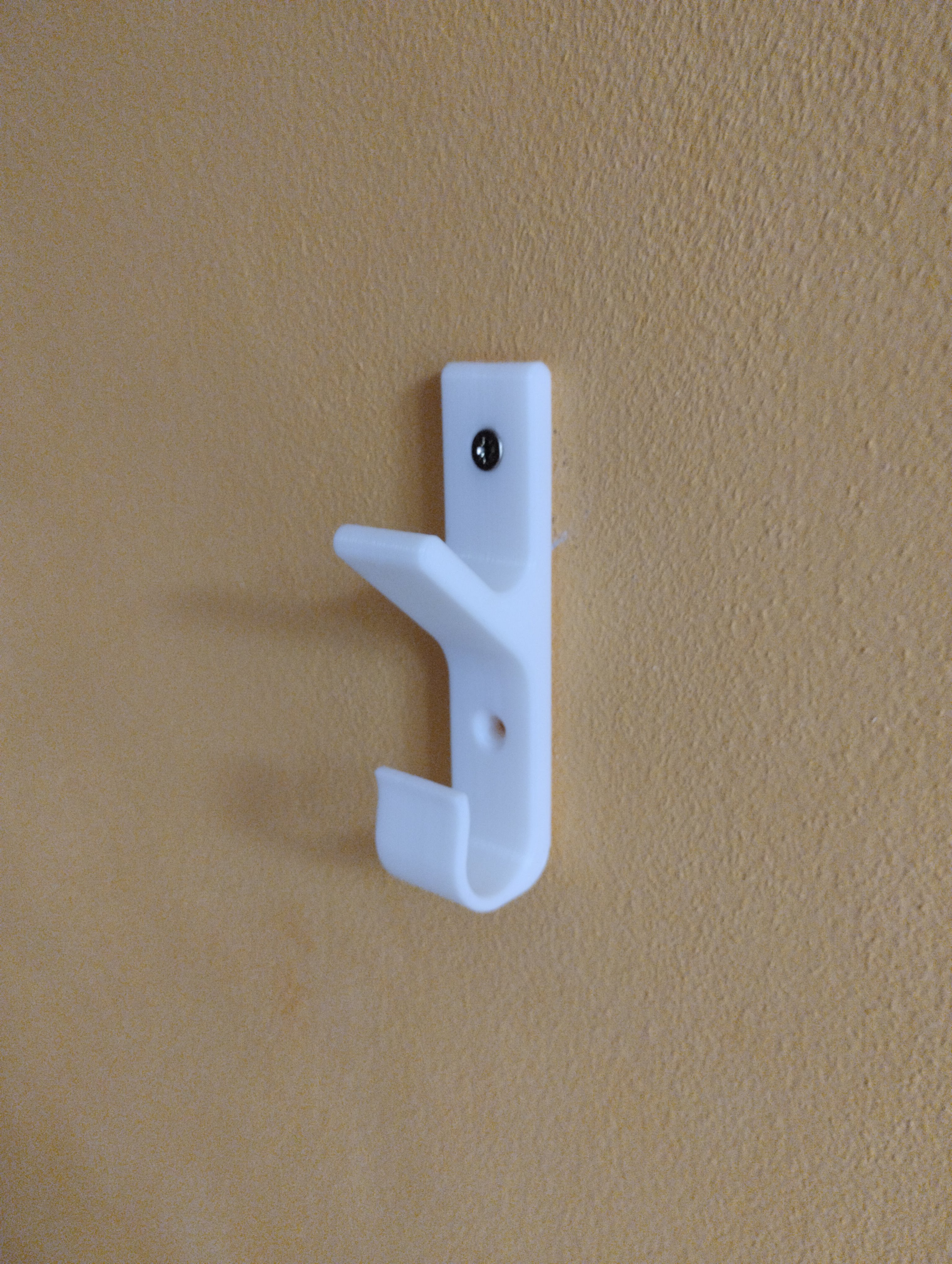 CPAP wall hook with screew holes. 3D model thumbnail