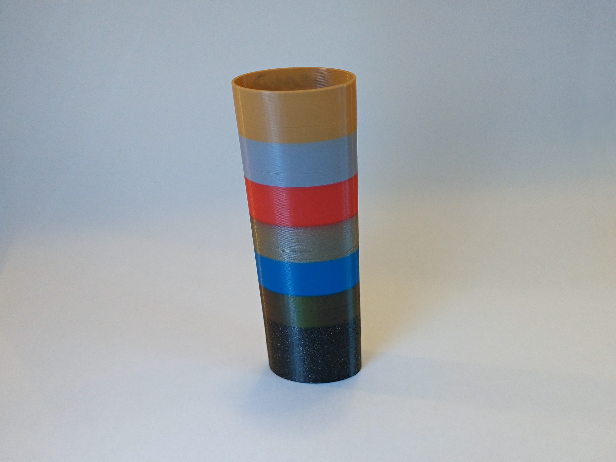 Vase-Mode Color Tower with Spliced Filament