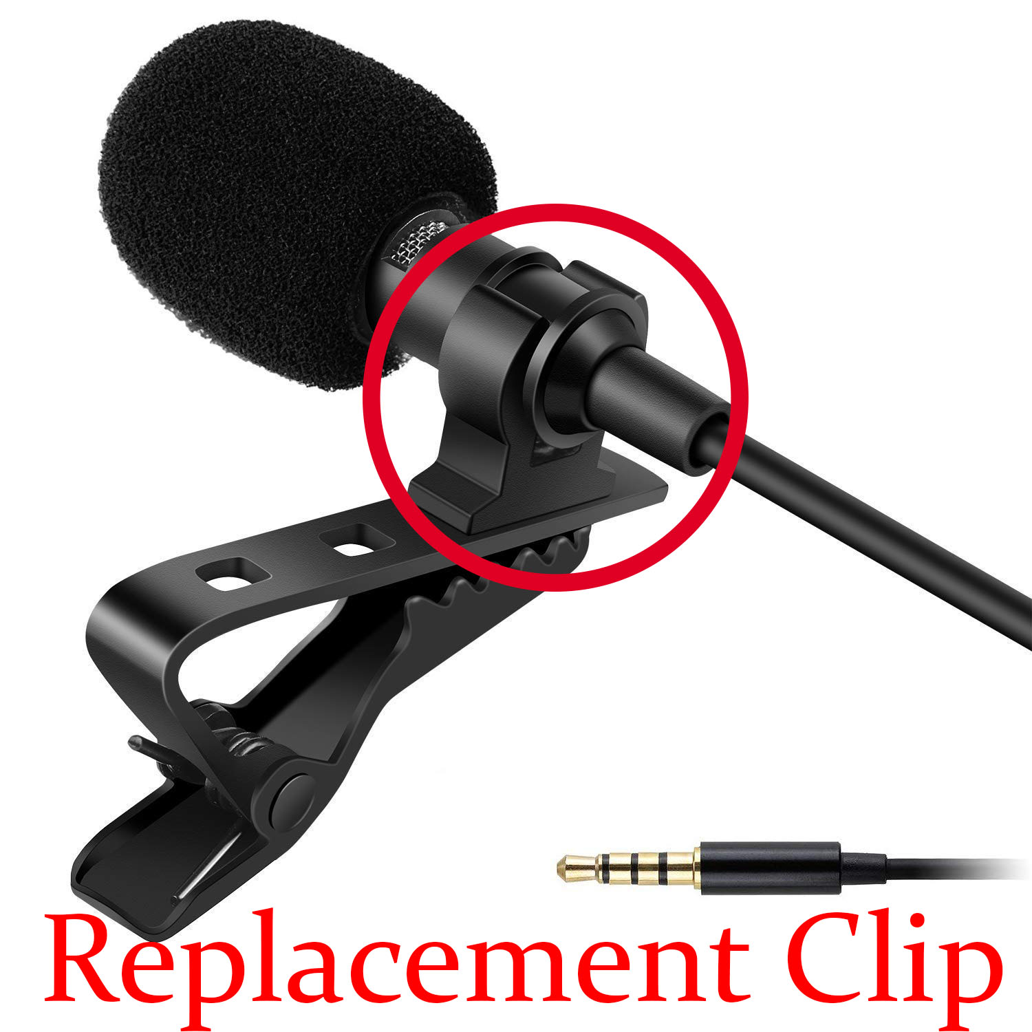 lavalier microphone / neckmic clip replacement