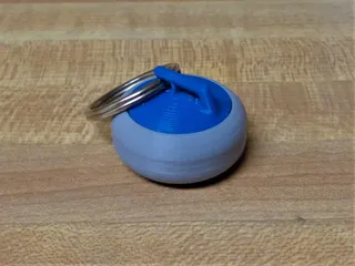 Curling Stone Keychain