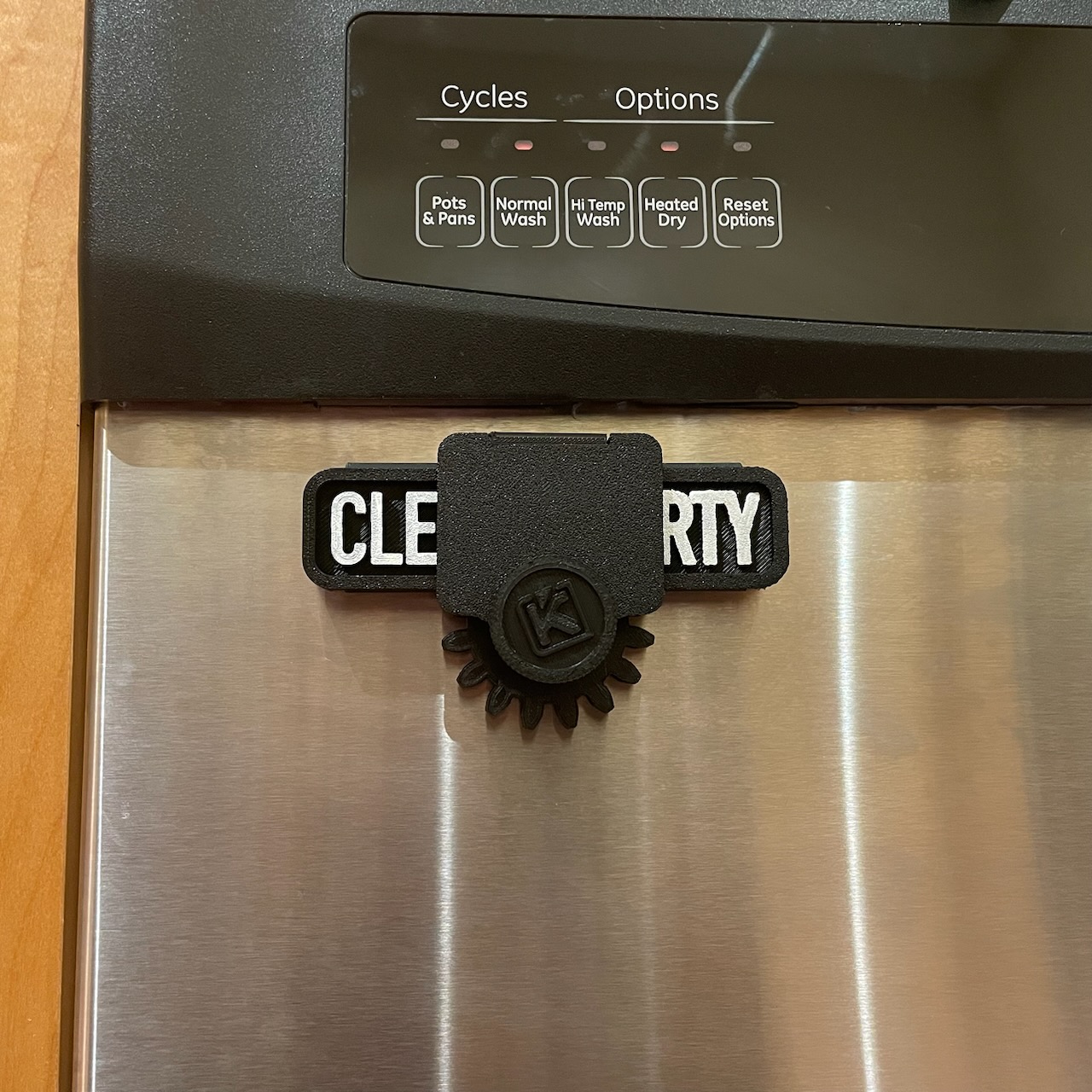Clerty - Mechanical Dishwasher Sign