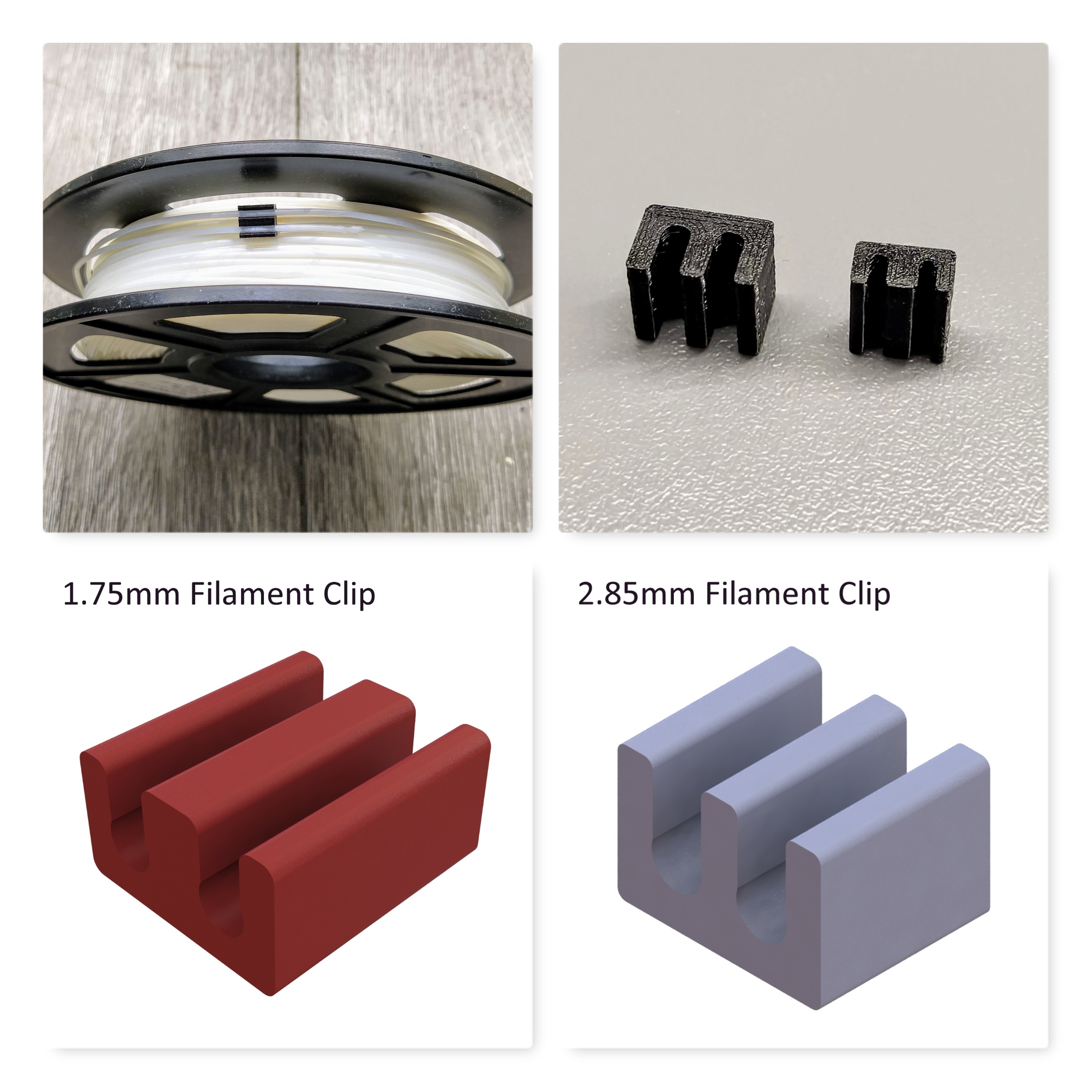 Simple Filament Clip - 1.75mm And 2.85mm By WillyCKH | Download Free ...