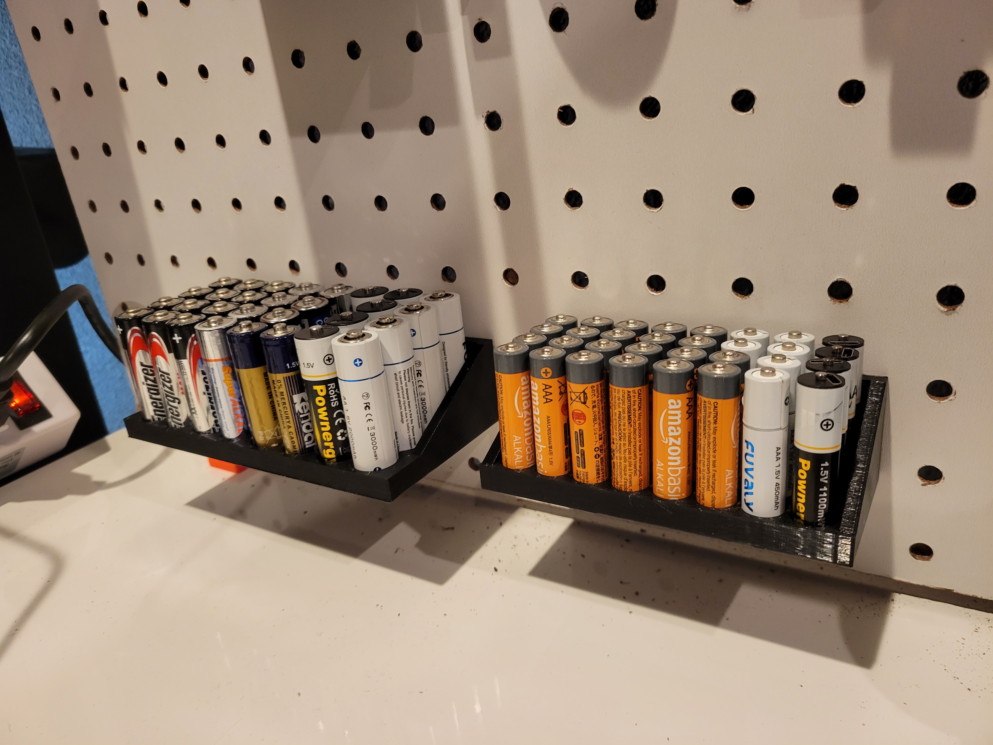 Pegboard Battery Trays