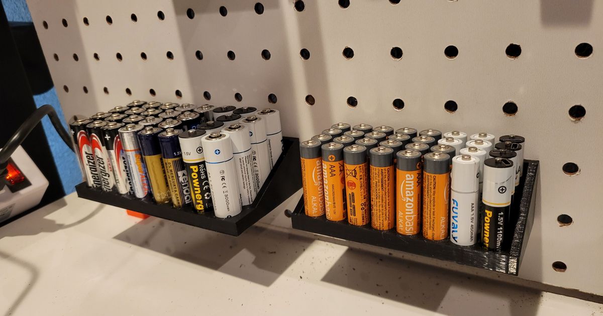 Pegboard battery trays by shabubu download free stl model