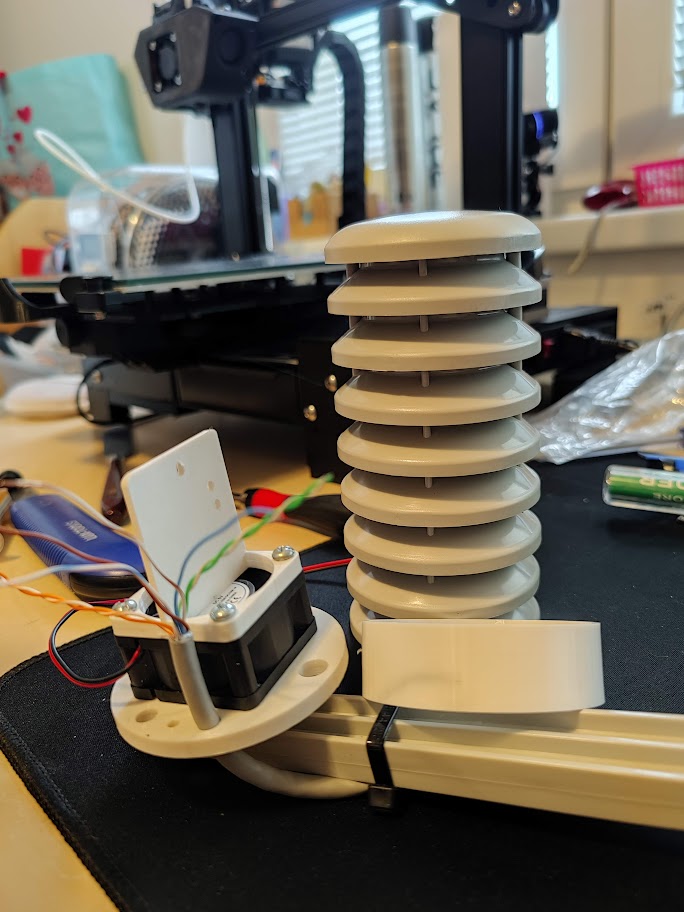 WH1080 - temperature radiation shield mount with fan