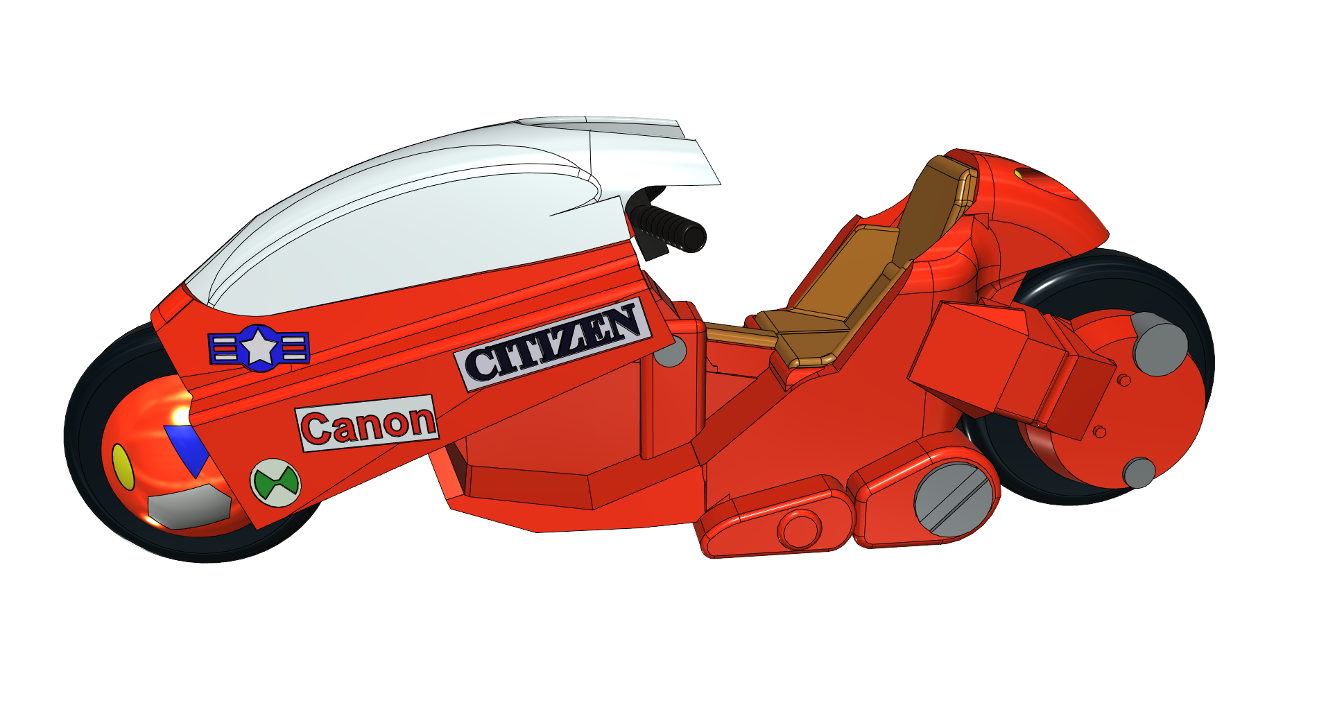 Kaneda's Bike from Akira by neil3dprints | Download free STL model ...