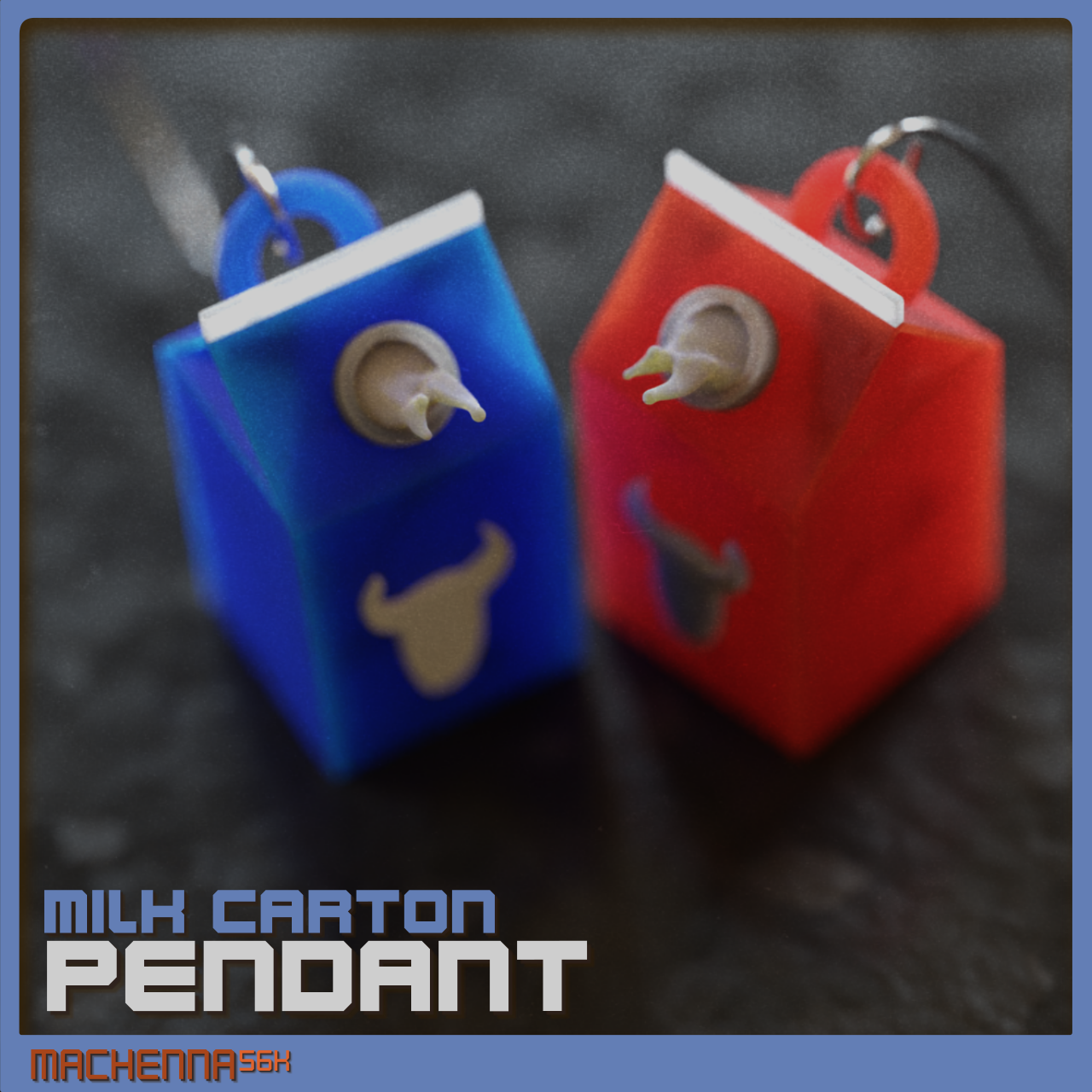 Milk carton earrings