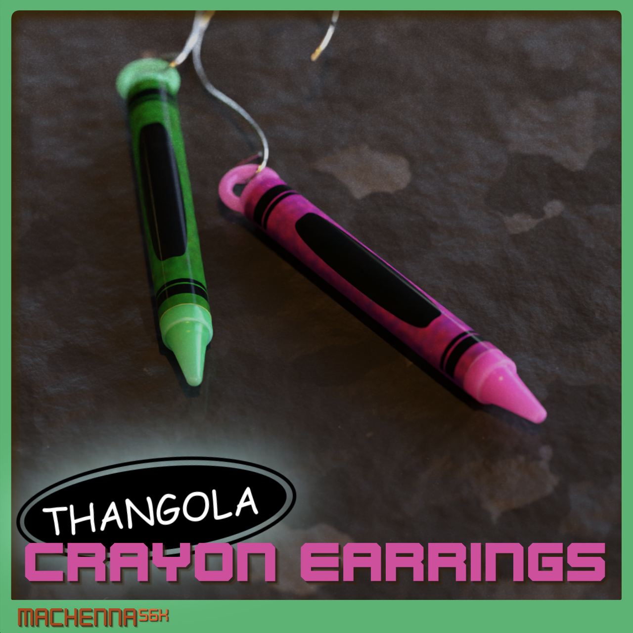 Print-ola Crayon Earrings