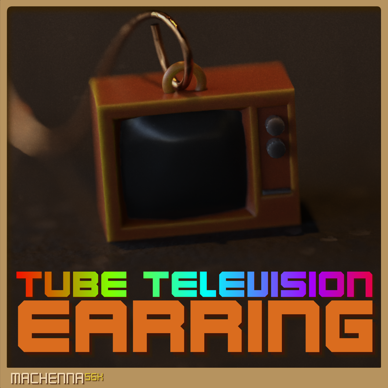 Old School Tube Television Earrings