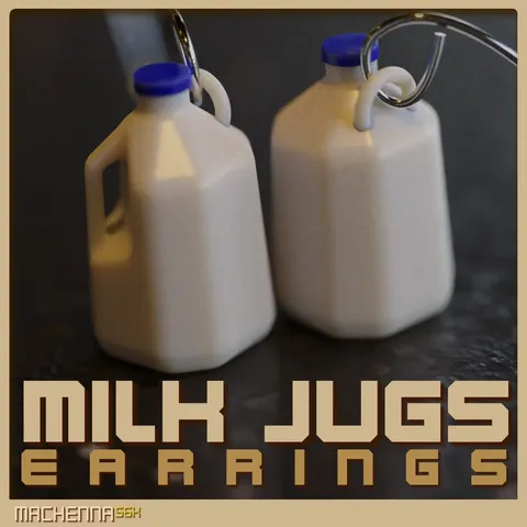 Gallon Milk Jug Earrings