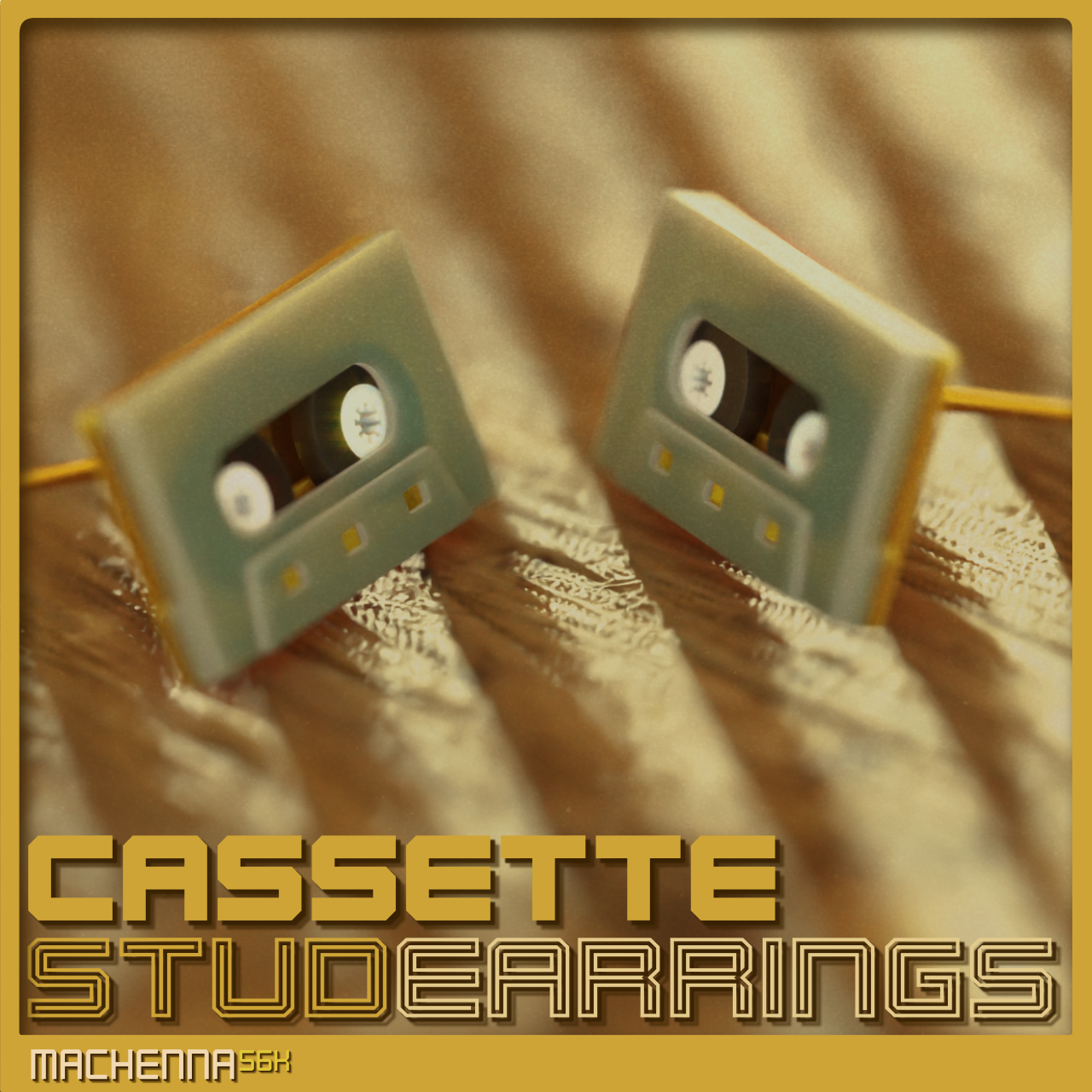 Cassette Stud Earring