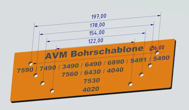 AVM Bohrschablone