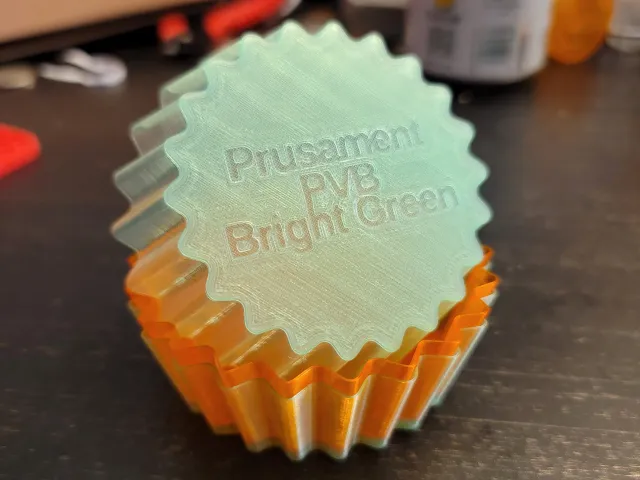 Vase Mode Filament Swatch (Parametric, Stackable)