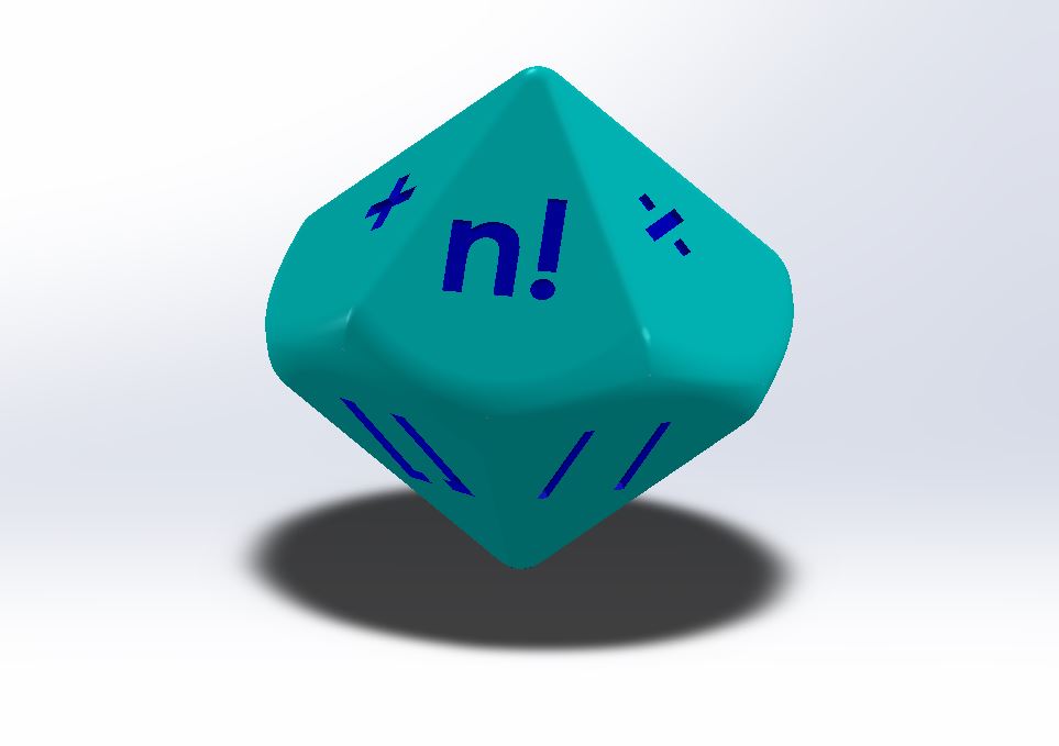 Miniatura 5 do modelo 3D Fun Math Dice Game
