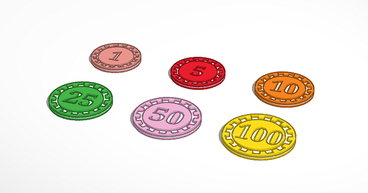 Traditional Poker Chips by stedipietro | Download free STL model ...