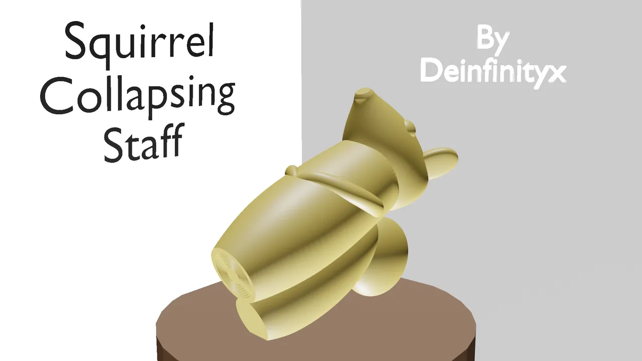 Squirrel Collapsing staff by deinfinityx | Download free STL model ...