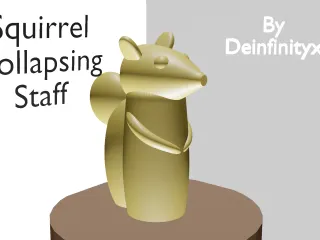 Squirrel Collapsing staff by deinfinityx | Download free STL model ...