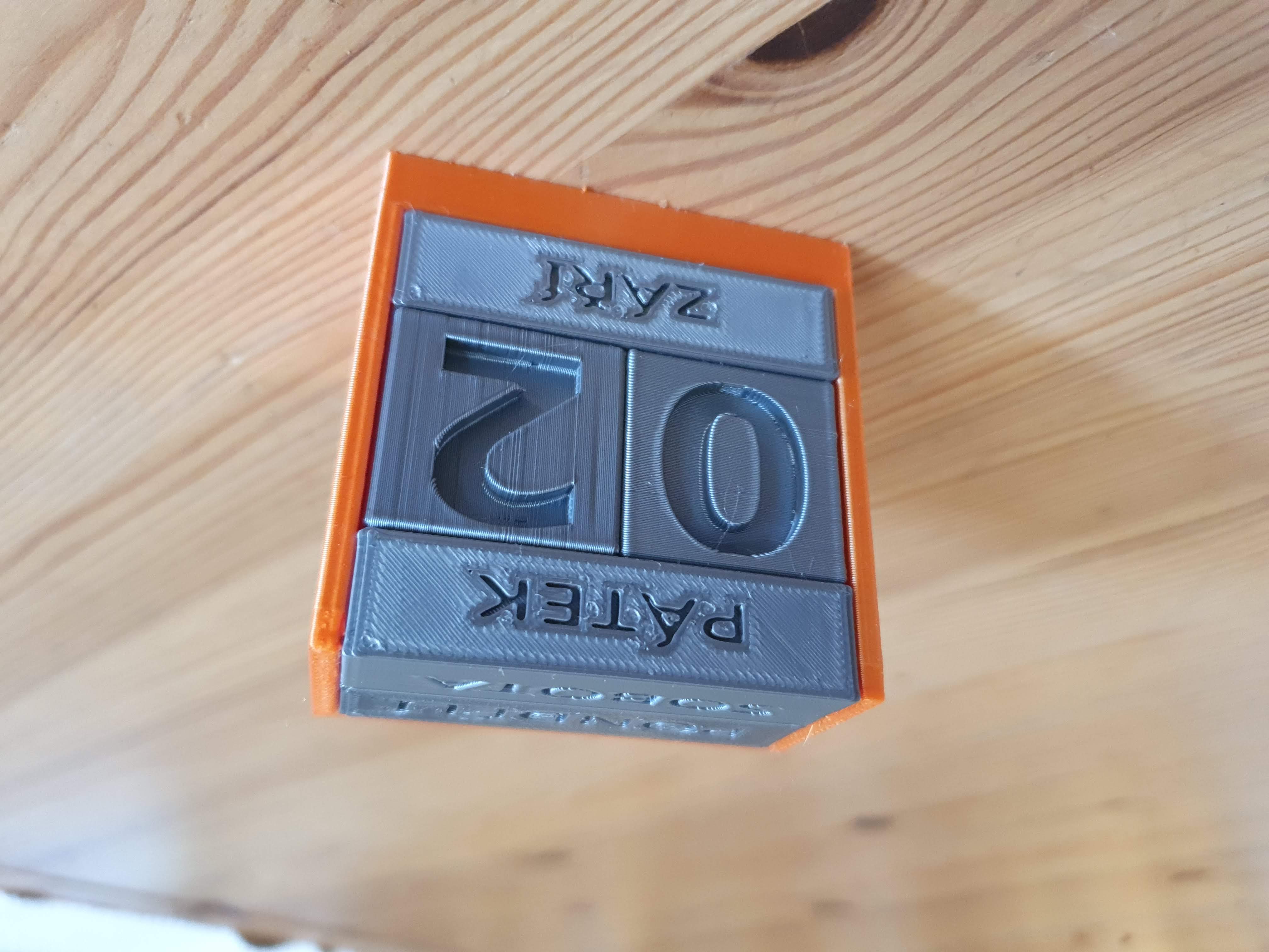 Eternal Desk Calendar czech by fabian Download free STL model