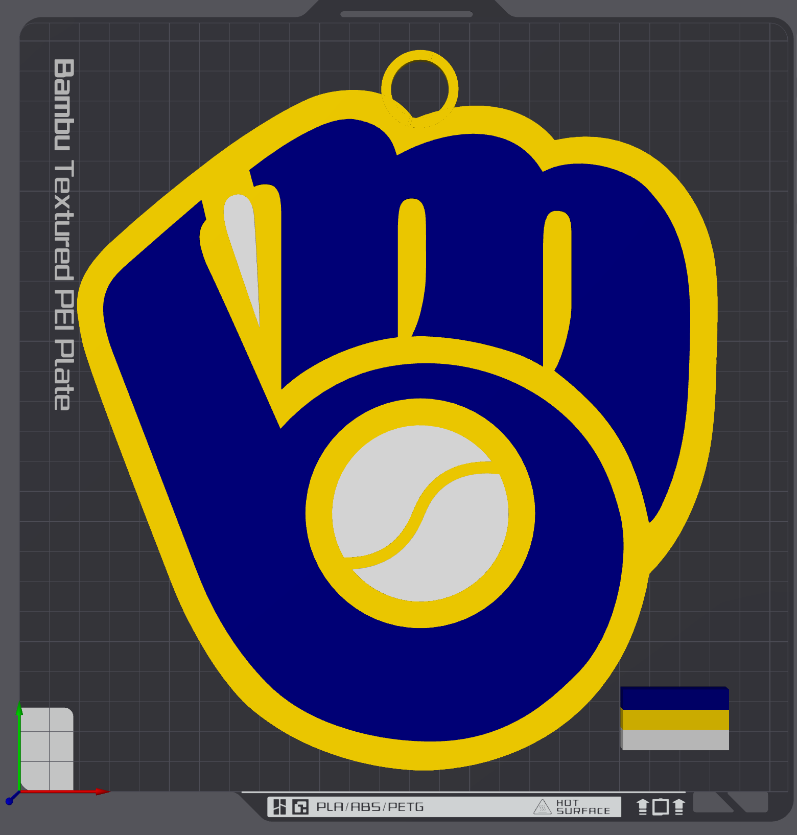 Milwaukee Brewers Retro Oversized Necklace Logo