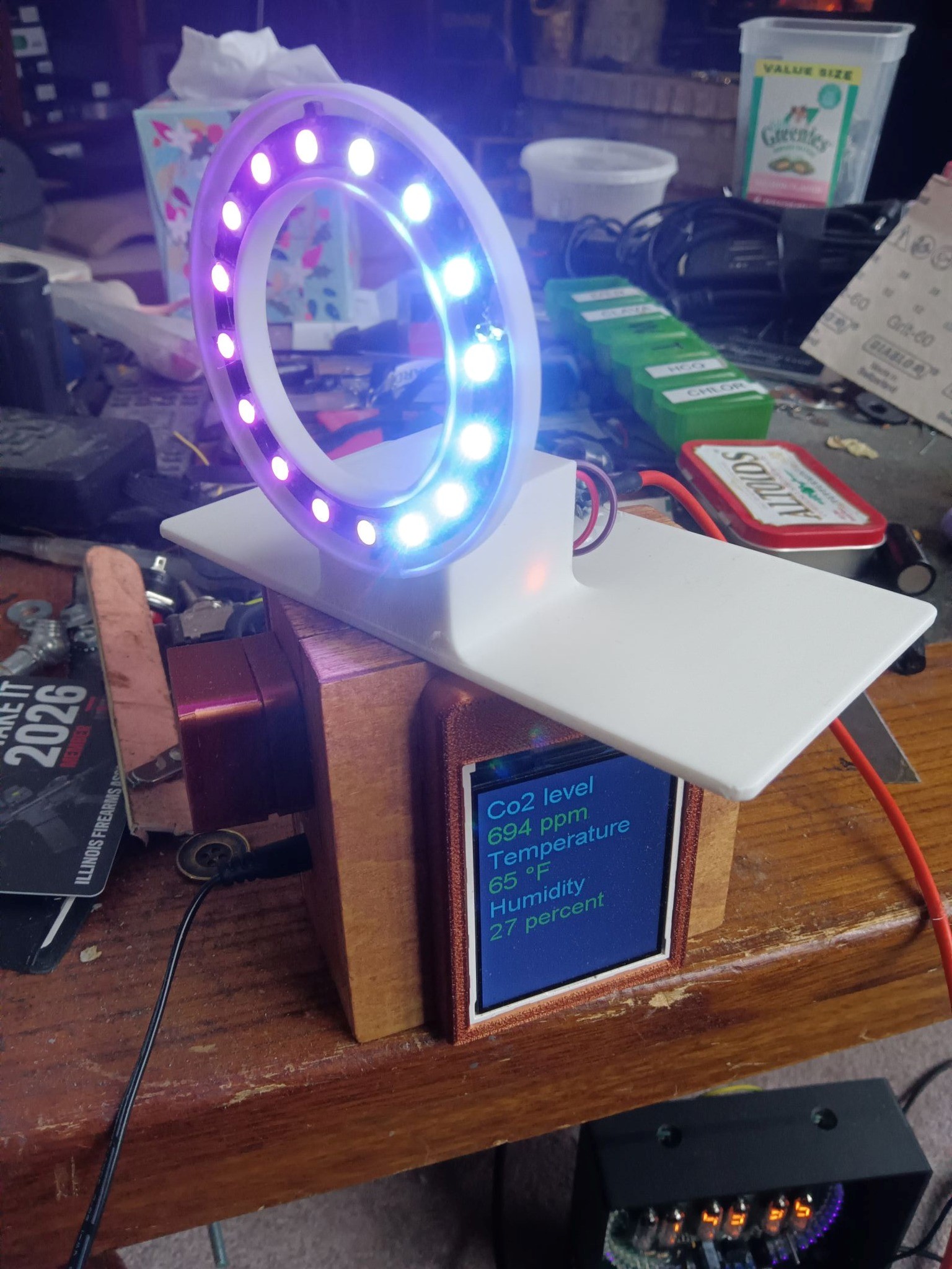 WLED 16 LED circle holder and base