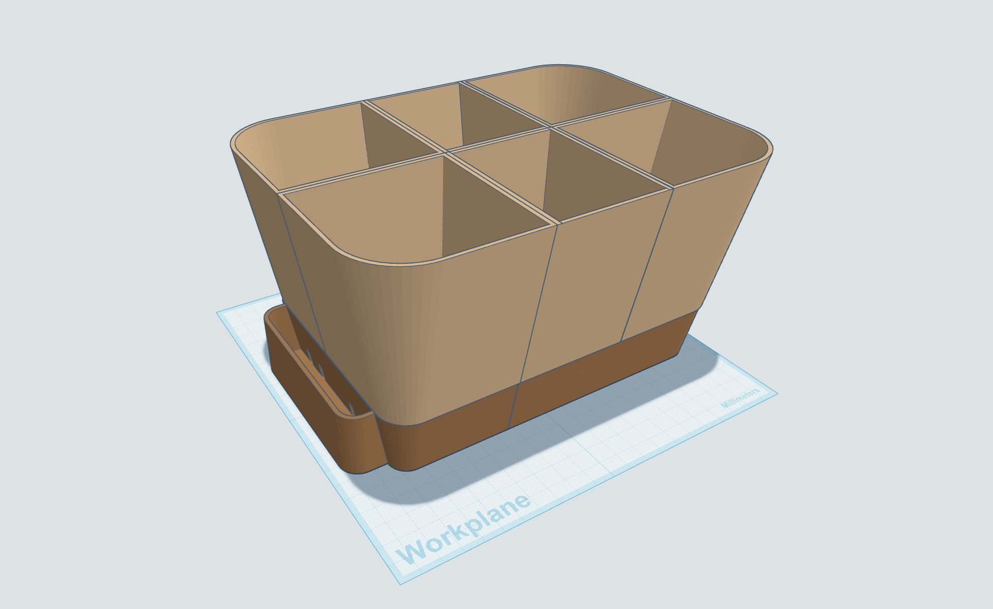 Modular Garden System – 6‑Pot Expansion 3D model
