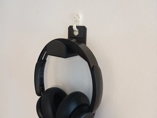 Headphone holder - wall hook mounted