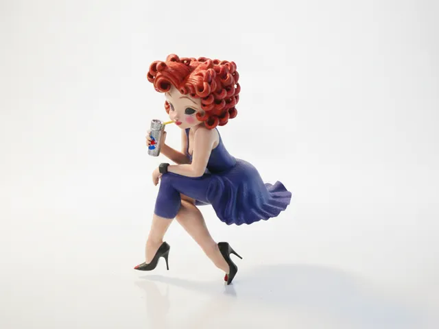 Elegant Woman Cocktail Figurine Female Figure 3D Print