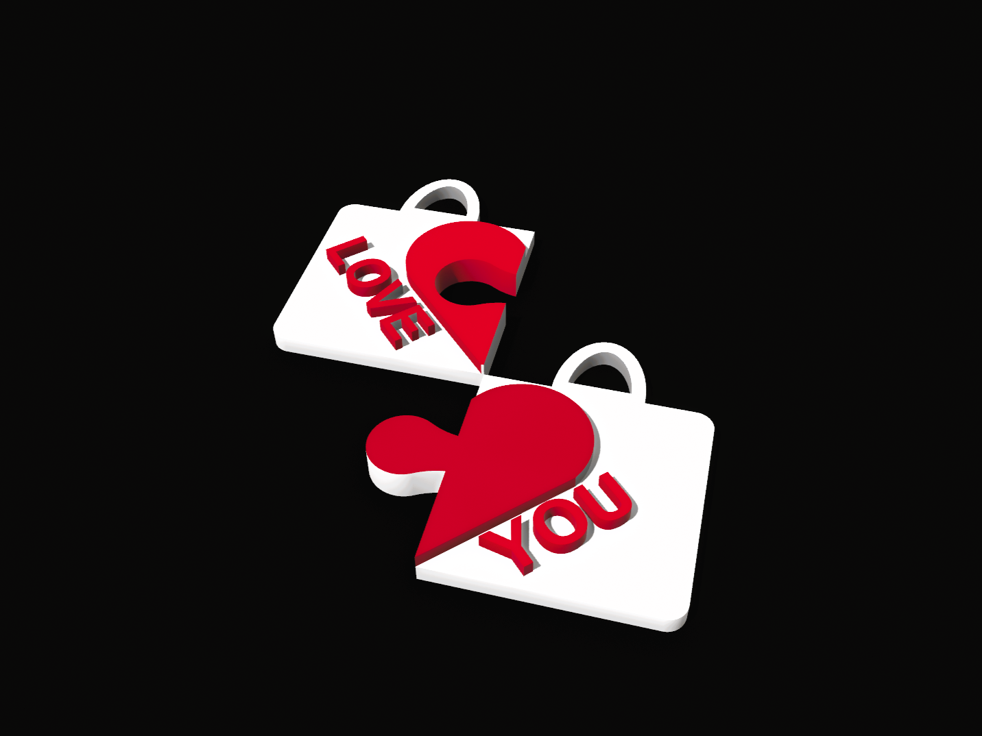 Love Puzzle Keychain