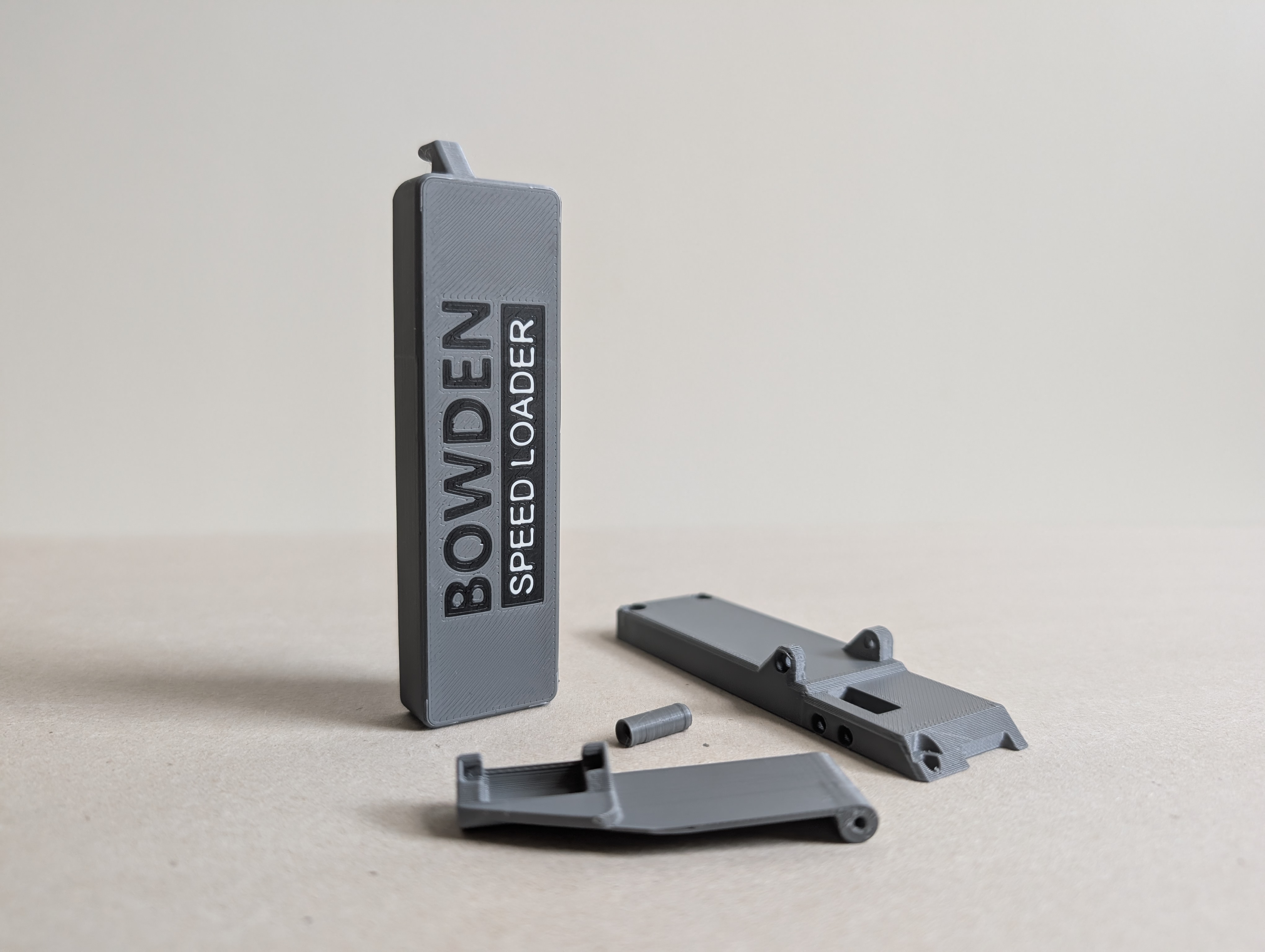 Bowden Speed Loader with FILAMENT GUIDE & LOGOS | REMIX